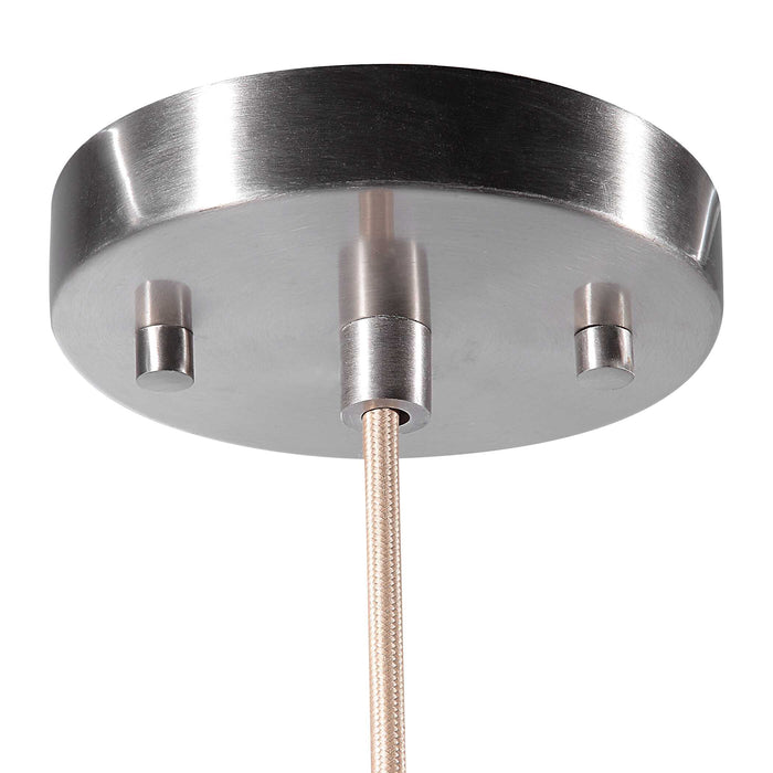 Gemblue One Light Mini Pendant Brushed Nickel-Mini Pendants-Uttermost-Lighting Design Store