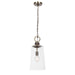 Rosston One Light Mini Pendant Antique Brass-Mini Pendants-Uttermost-Lighting Design Store