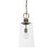 Rosston One Light Mini Pendant Antique Brass-Mini Pendants-Uttermost-Lighting Design Store
