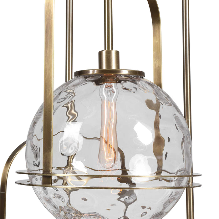 Mimas Three Light Pendant Antique Brass-Mini Pendants-Uttermost-Lighting Design Store