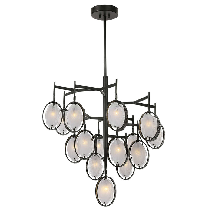 Maxin 15 Light Chandelier Dark Hammered Bronze-Mid. Chandeliers-Uttermost-Lighting Design Store