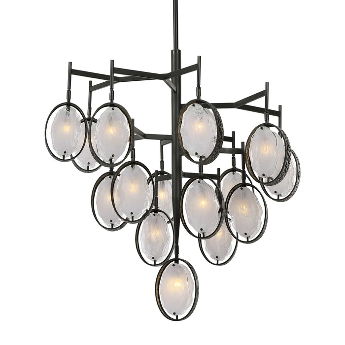 Maxin 15 Light Chandelier Dark Hammered Bronze-Mid. Chandeliers-Uttermost-Lighting Design Store