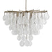 Goccia Six Light Pendant Antiqued Bright Silver Leaf-Mid. Chandeliers-Uttermost-Lighting Design Store