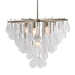 Goccia Six Light Pendant Antiqued Bright Silver Leaf-Mid. Chandeliers-Uttermost-Lighting Design Store