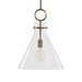 Imbuto One Light Pendant Aged Brass-Pendants-Uttermost-Lighting Design Store