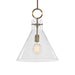 Imbuto One Light Pendant Aged Brass-Pendants-Uttermost-Lighting Design Store
