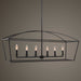Clayton Six Light Linear Chandelier Deep Weathered Bronze-Linear/Island-Uttermost-Lighting Design Store