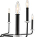 Ebony Eight Light Chandelier Matte Black With White Marble-Mid. Chandeliers-Uttermost-Lighting Design Store