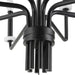 Ebony Eight Light Chandelier Matte Black With White Marble-Mid. Chandeliers-Uttermost-Lighting Design Store