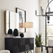 Ebony Eight Light Chandelier Matte Black With White Marble-Mid. Chandeliers-Uttermost-Lighting Design Store