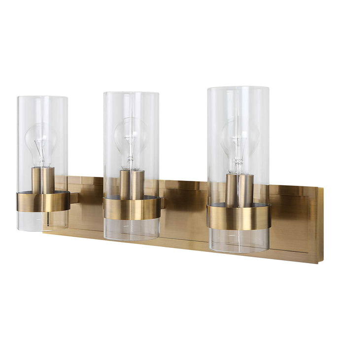 Cardiff Three Light Vanity Oxidized Antique Brass-Bathroom Fixtures-Uttermost-Lighting Design Store