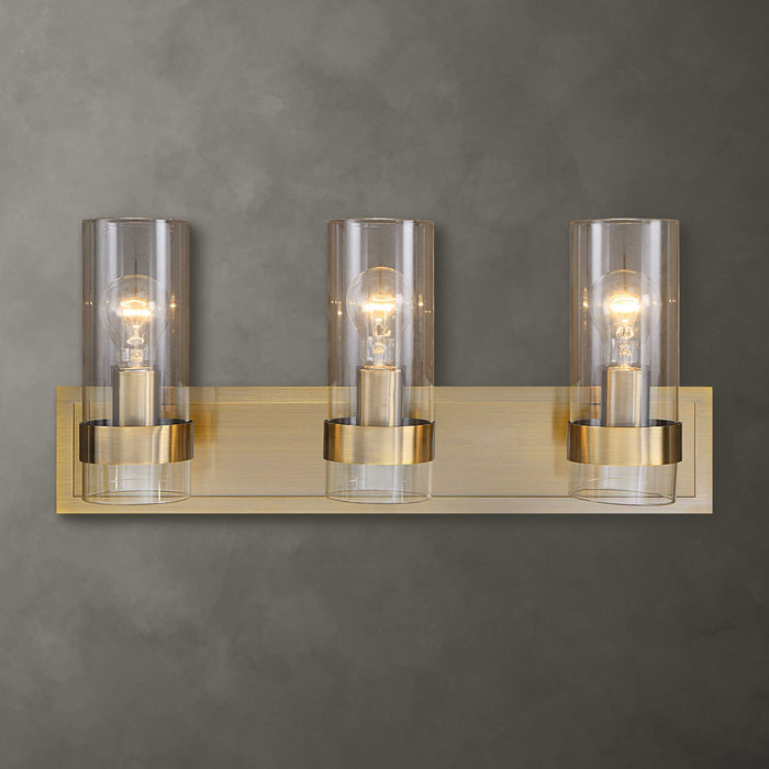 Cardiff Three Light Vanity Oxidized Antique Brass-Bathroom Fixtures-Uttermost-Lighting Design Store