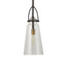 Saugus One Light Pendant Black With Antique Brass-Mini Pendants-Uttermost-Lighting Design Store