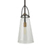 Saugus One Light Pendant Black With Antique Brass-Mini Pendants-Uttermost-Lighting Design Store
