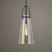 Saugus One Light Pendant Black With Antique Brass-Mini Pendants-Uttermost-Lighting Design Store