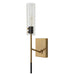 Telesto One Light Wall Sconce Textured Black With Antique Brass-Sconces-Uttermost-Lighting Design Store