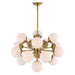 Droplet, 16 Light Chandelier Antique Brass-Mid. Chandeliers-Uttermost-Lighting Design Store