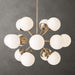 Droplet, 16 Light Chandelier Antique Brass-Mid. Chandeliers-Uttermost-Lighting Design Store