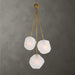 Geodesic Three Light Pendant Matte Antique Brass-Mini Chandeliers-Uttermost-Lighting Design Store