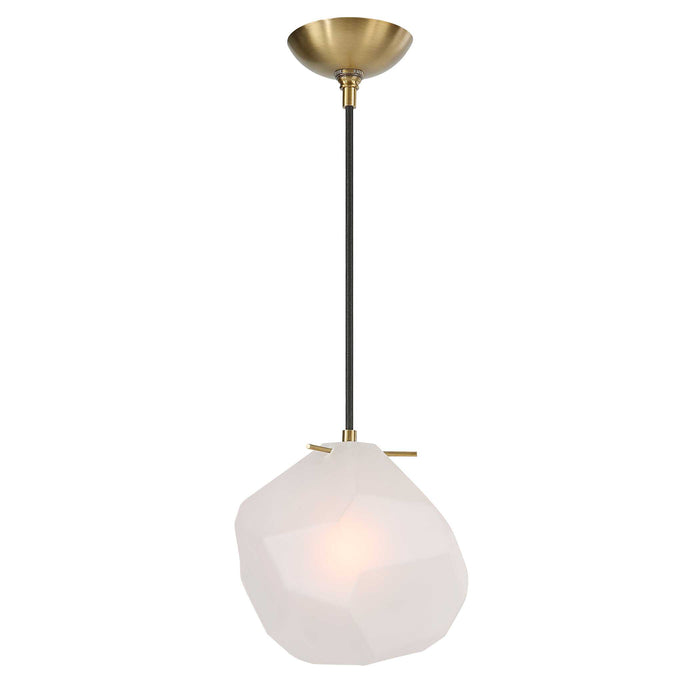 Geodesic One Light Mini Pendant Matte Antique Brass-Mini Pendants-Uttermost-Lighting Design Store