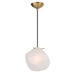 Geodesic One Light Mini Pendant Matte Antique Brass-Mini Pendants-Uttermost-Lighting Design Store