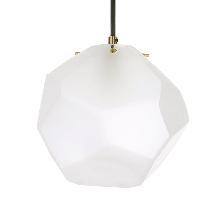 Geodesic One Light Mini Pendant Matte Antique Brass-Mini Pendants-Uttermost-Lighting Design Store