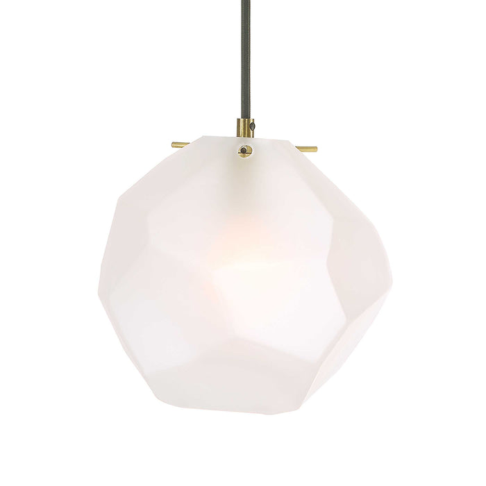 Geodesic One Light Mini Pendant Matte Antique Brass-Mini Pendants-Uttermost-Lighting Design Store