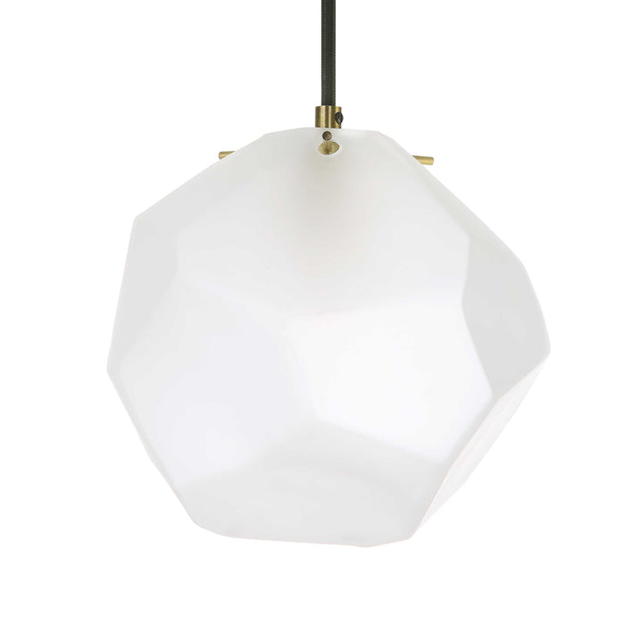 Geodesic One Light Mini Pendant Matte Antique Brass-Mini Pendants-Uttermost-Lighting Design Store