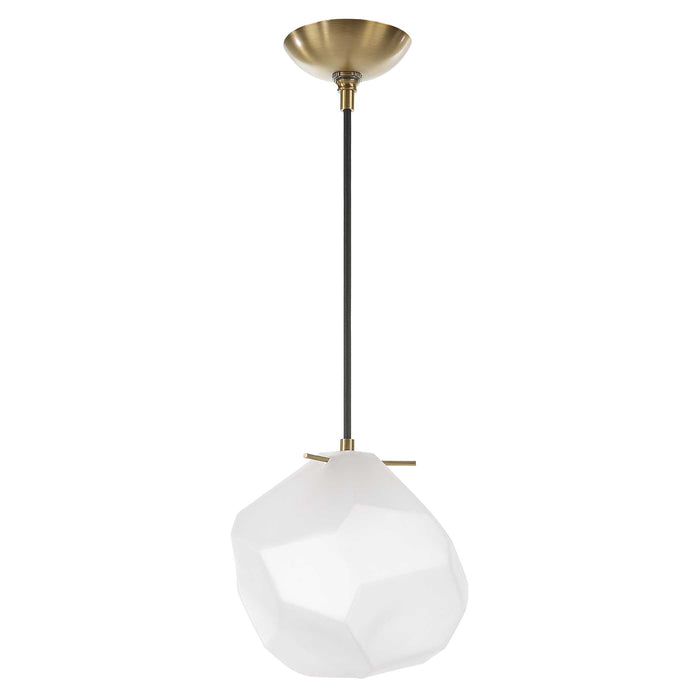 Geodesic One Light Mini Pendant Matte Antique Brass-Mini Pendants-Uttermost-Lighting Design Store