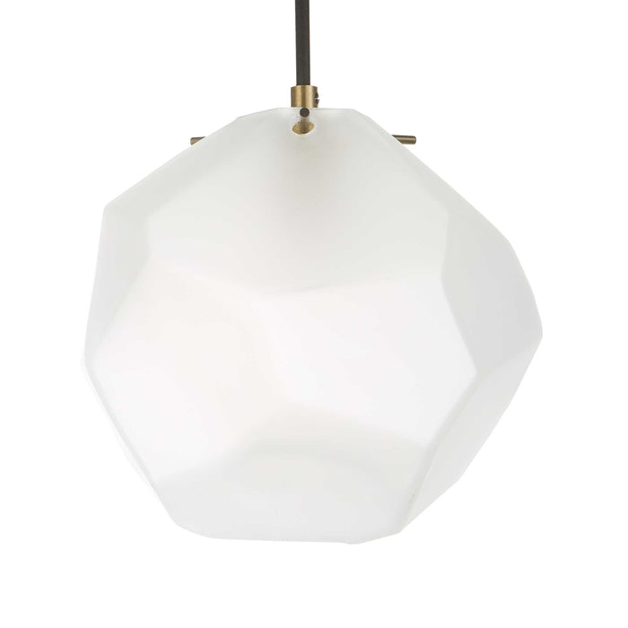 Geodesic One Light Mini Pendant Matte Antique Brass-Mini Pendants-Uttermost-Lighting Design Store