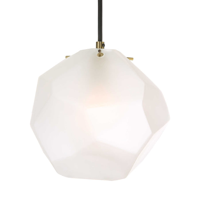 Geodesic One Light Mini Pendant Matte Antique Brass-Mini Pendants-Uttermost-Lighting Design Store