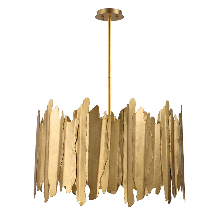 Golden Eight Light Pendant Gold Leaf-Mid. Chandeliers-Uttermost-Lighting Design Store