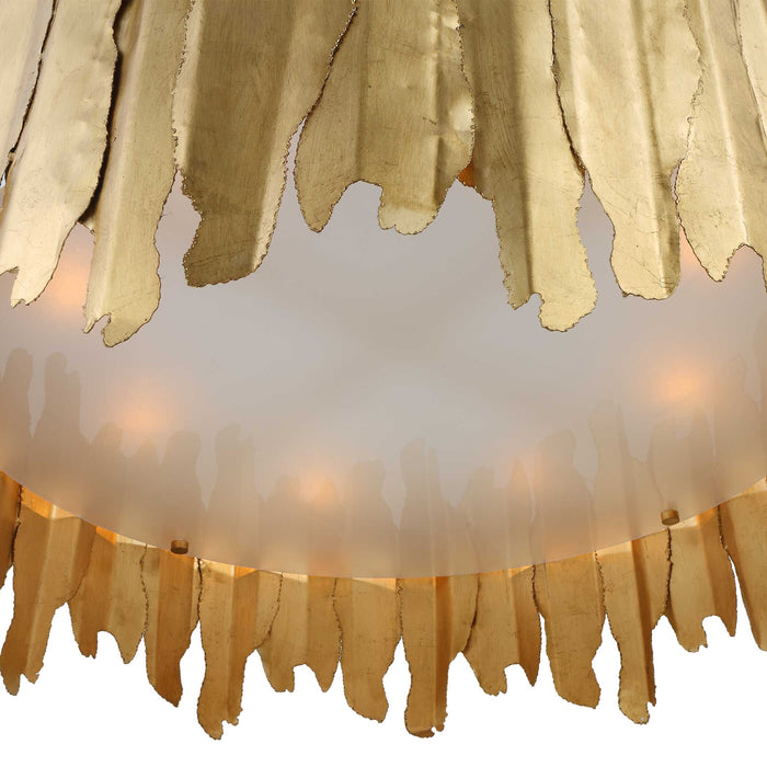 Golden Eight Light Pendant Gold Leaf-Mid. Chandeliers-Uttermost-Lighting Design Store