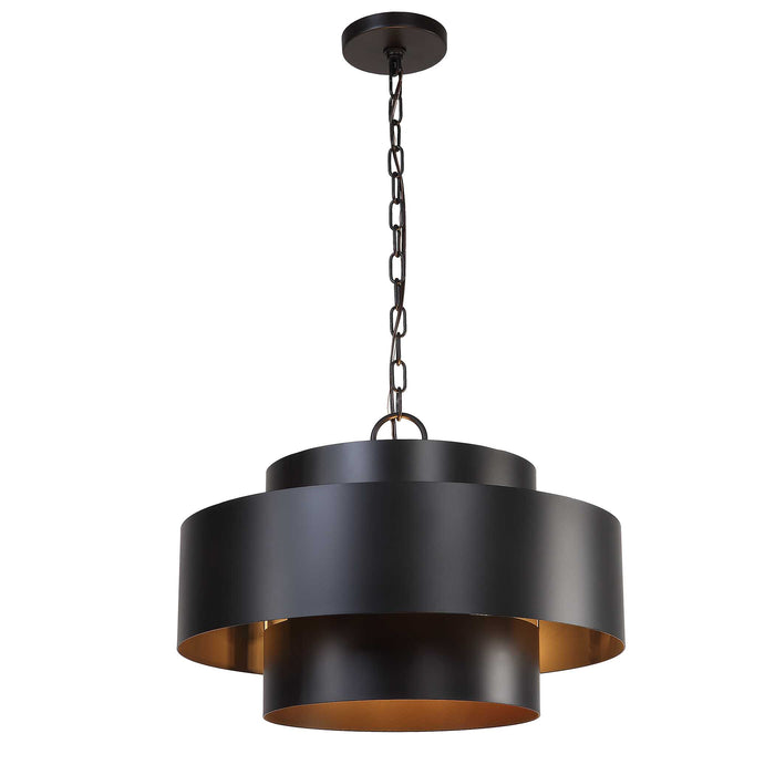 Youngstown Four Light Pendant Dark Bronze-Pendants-Uttermost-Lighting Design Store