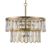 Aurelie Nine Light Pendant Antique Brass-Mid. Chandeliers-Uttermost-Lighting Design Store