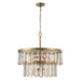 Aurelie Nine Light Pendant Antique Brass-Mid. Chandeliers-Uttermost-Lighting Design Store
