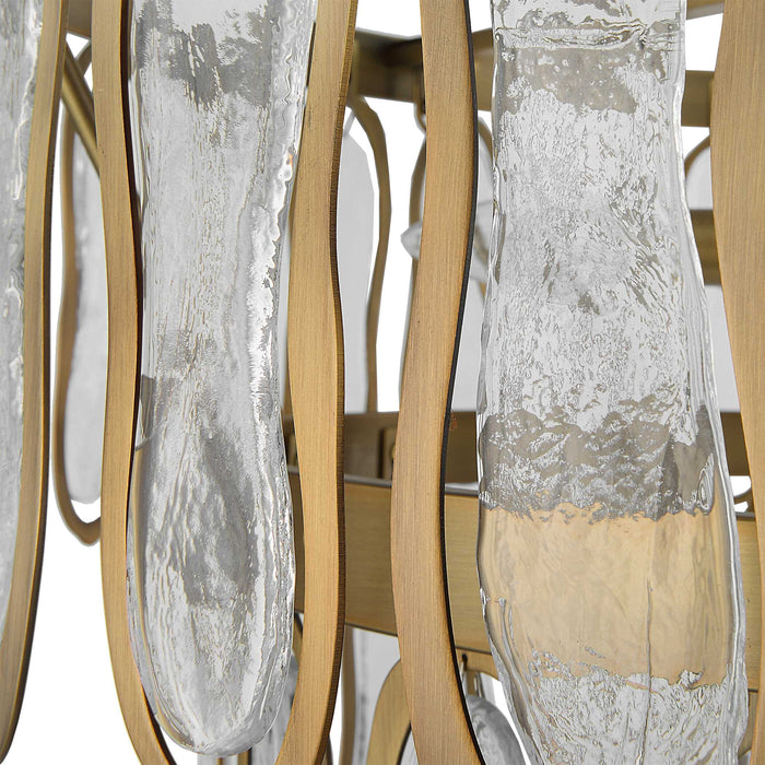 Aurelie Nine Light Pendant Antique Brass-Mid. Chandeliers-Uttermost-Lighting Design Store