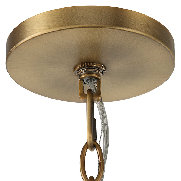 Aurelie Nine Light Pendant Antique Brass-Mid. Chandeliers-Uttermost-Lighting Design Store
