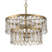 Aurelie Nine Light Pendant Antique Brass-Mid. Chandeliers-Uttermost-Lighting Design Store