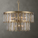 Aurelie Nine Light Pendant Antique Brass-Mid. Chandeliers-Uttermost-Lighting Design Store