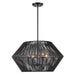 Suva Four Light Pendant Matte Black-Mid. Chandeliers-Uttermost-Lighting Design Store