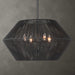 Suva Four Light Pendant Matte Black-Mid. Chandeliers-Uttermost-Lighting Design Store