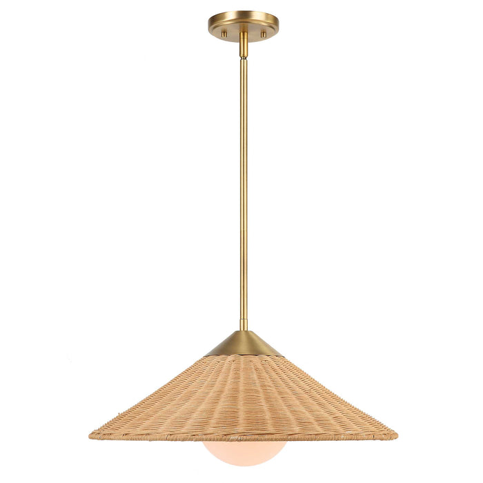 Phuvinh One Light Pendant Antique Brass-Pendants-Uttermost-Lighting Design Store