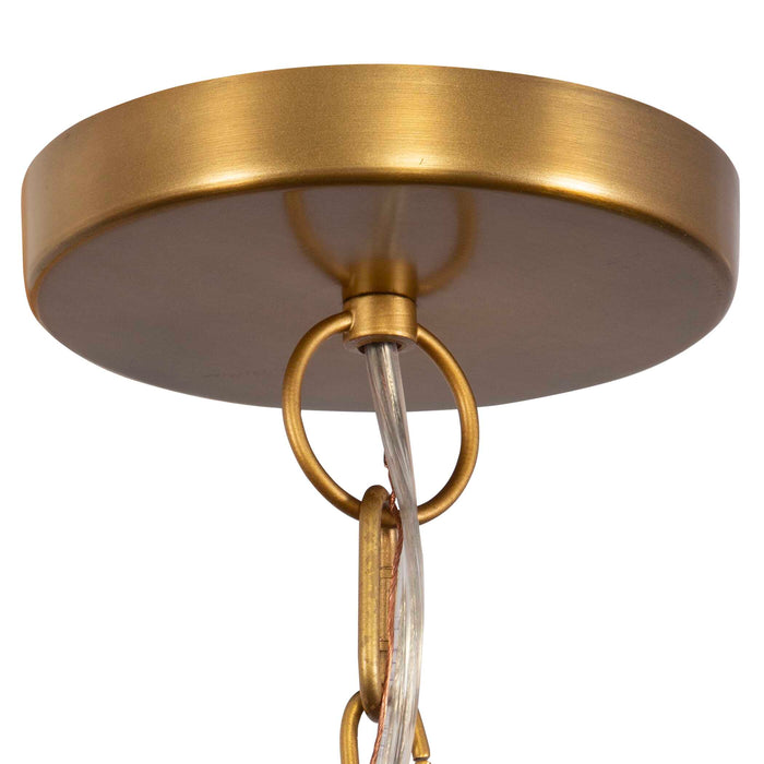 Biswas One Light Pendant Antique Brass-Mid. Chandeliers-Uttermost-Lighting Design Store