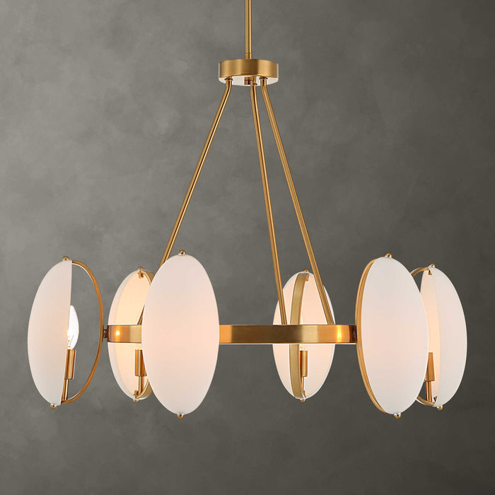 Oviform Six Light Chandelier-Uttermost-Lighting Design Store