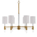 Welkin Six Light Chandelier Warm Brass-Mid. Chandeliers-Uttermost-Lighting Design Store