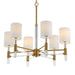 Welkin Six Light Chandelier Warm Brass-Mid. Chandeliers-Uttermost-Lighting Design Store
