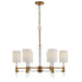 Welkin Six Light Chandelier Warm Brass-Mid. Chandeliers-Uttermost-Lighting Design Store