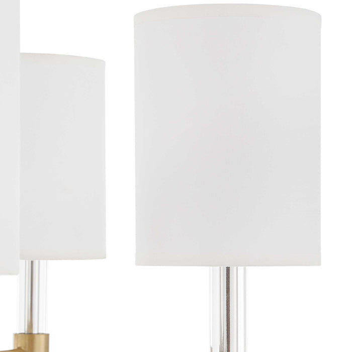 Welkin Six Light Chandelier Warm Brass-Mid. Chandeliers-Uttermost-Lighting Design Store