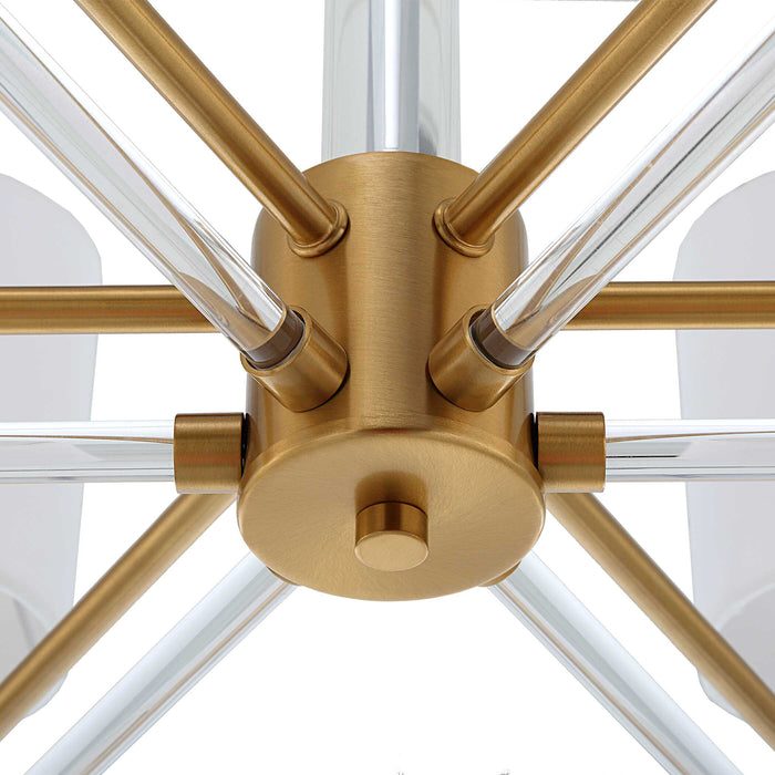 Welkin Six Light Chandelier Warm Brass-Mid. Chandeliers-Uttermost-Lighting Design Store